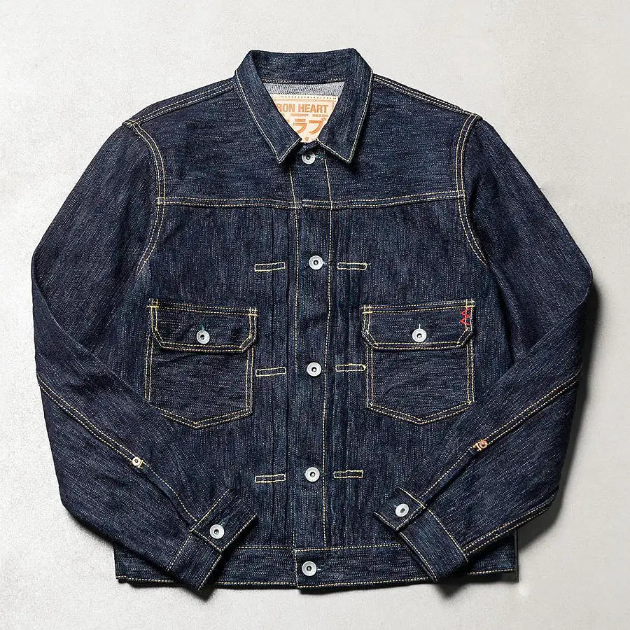 Iron Heart Type II 16oz Indigo Selvedge Denim Jacket – Rope-Dyed Vintage Workwear