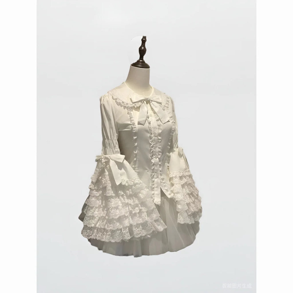 Lolita Lace Princess Sleeve Blouse – Women’s Long Sleeve Inner Top