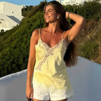Asymmetrical Lace Slip Top – Women’s Y2K Backless Camisole