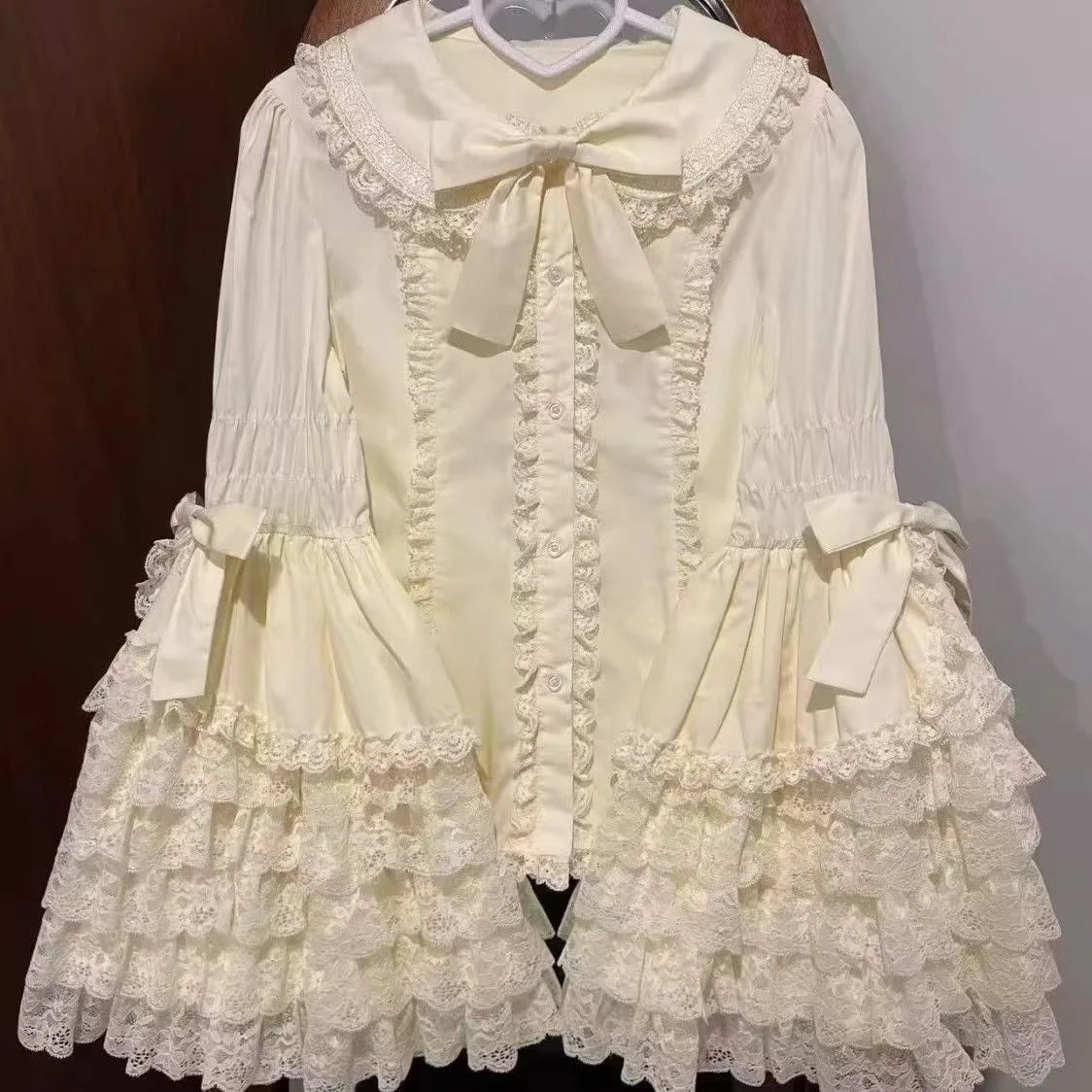 Lolita Lace Princess Sleeve Blouse – Women’s Long Sleeve Inner Top