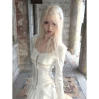 Y2K Fairycore Lace Patchwork Crop Top – Women’s Grunge T-Shirt