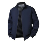 Men’s Plus Size Stand Collar Windbreaker – Casual Lightweight Jacket
