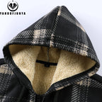 Men’s Fleece Hooded Windbreaker – Warm Casual Outdoor Jacket
