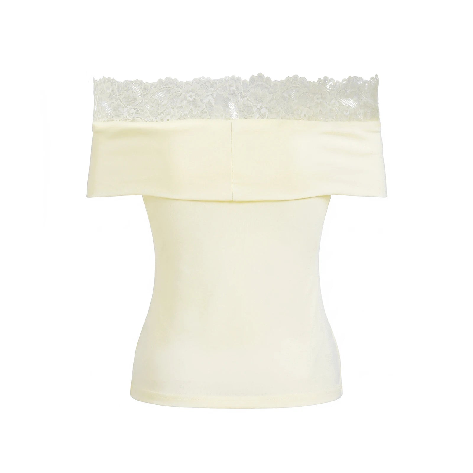 Lace Shoulder Trim Top – Women’s Summer Short Sleeve Shirt
