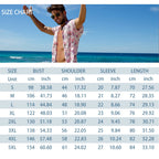 Men’s Vintage Patchwork Printed Shirt – Short Sleeve Tropical Vacation Top