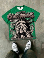 Men’s Statue of Liberty Graphic T-Shirt – Gothic Streetwear Cotton Tee
