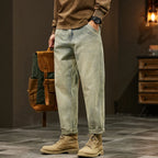 Men’s Cotton Baggy Jeans – Loose Harem Fit Casual Denim Pants