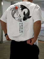 Unisex Koi Harajuku T-Shirt – Japanese Y2K Loose Fit Streetwear Top