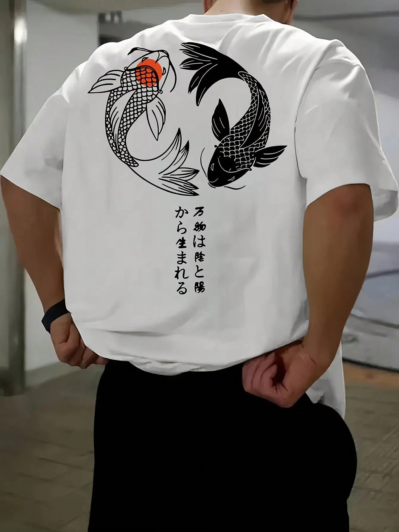 Unisex Koi Harajuku T-Shirt – Japanese Y2K Loose Fit Streetwear Top