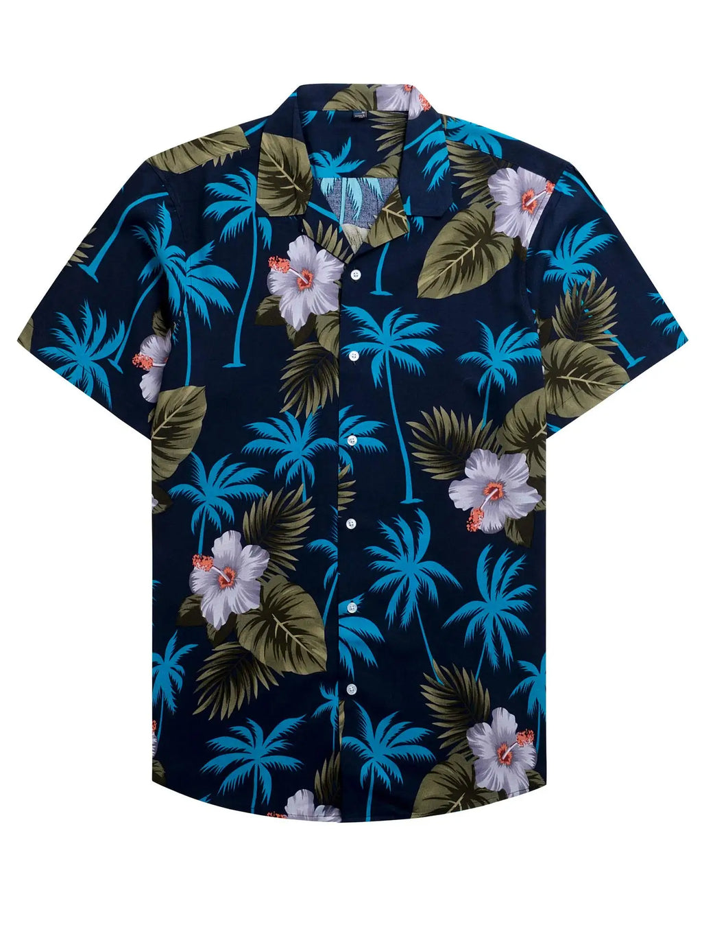 Unisex 3D Tropical Hawaiian Shirt – Colorful Plant Print Short Sleeve Top
