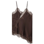 Asymmetrical Lace Slip Top – Women’s Y2K Backless Camisole