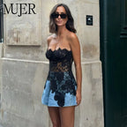 Sexy Lace Corset Crop Top – Women’s Off Shoulder Backless Summer Top