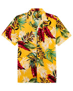 Unisex 3D Tropical Hawaiian Shirt – Colorful Plant Print Short Sleeve Top