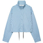 Polka Dot Bomber Jacket – Women’s Oversized Zip Up Outerwear