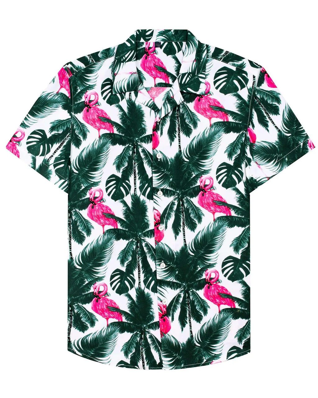 Unisex 3D Tropical Hawaiian Shirt – Colorful Plant Print Short Sleeve Top