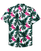 Unisex 3D Tropical Hawaiian Shirt – Colorful Plant Print Short Sleeve Top