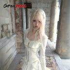 Y2K Fairycore Lace Patchwork Crop Top – Women’s Grunge T-Shirt