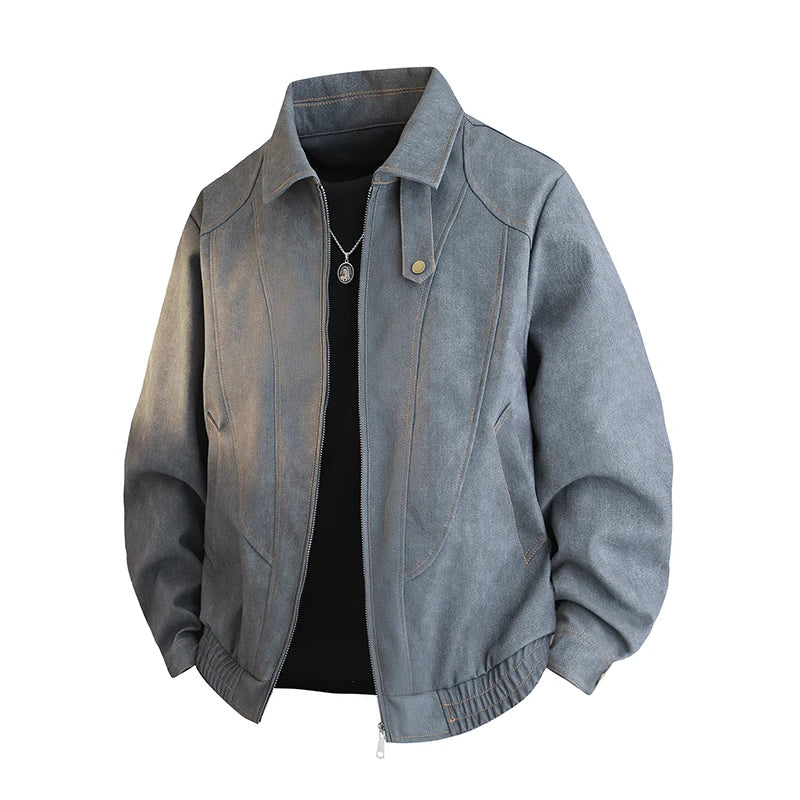 Women’s Retro Seam Detail Jacket – Loose Fit Y2K Streetwear Coat