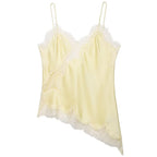 Asymmetrical Lace Slip Top – Women’s Y2K Backless Camisole