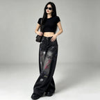 High Waist Wide Leg Denim Jeans – Women’s Loose Fit Autumn Pants