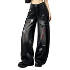 High Waist Wide Leg Denim Jeans – Women’s Loose Fit Autumn Pants