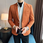 Men’s Slim Fit Velvet Blazer – Elegant Business & Wedding Suit Jacket