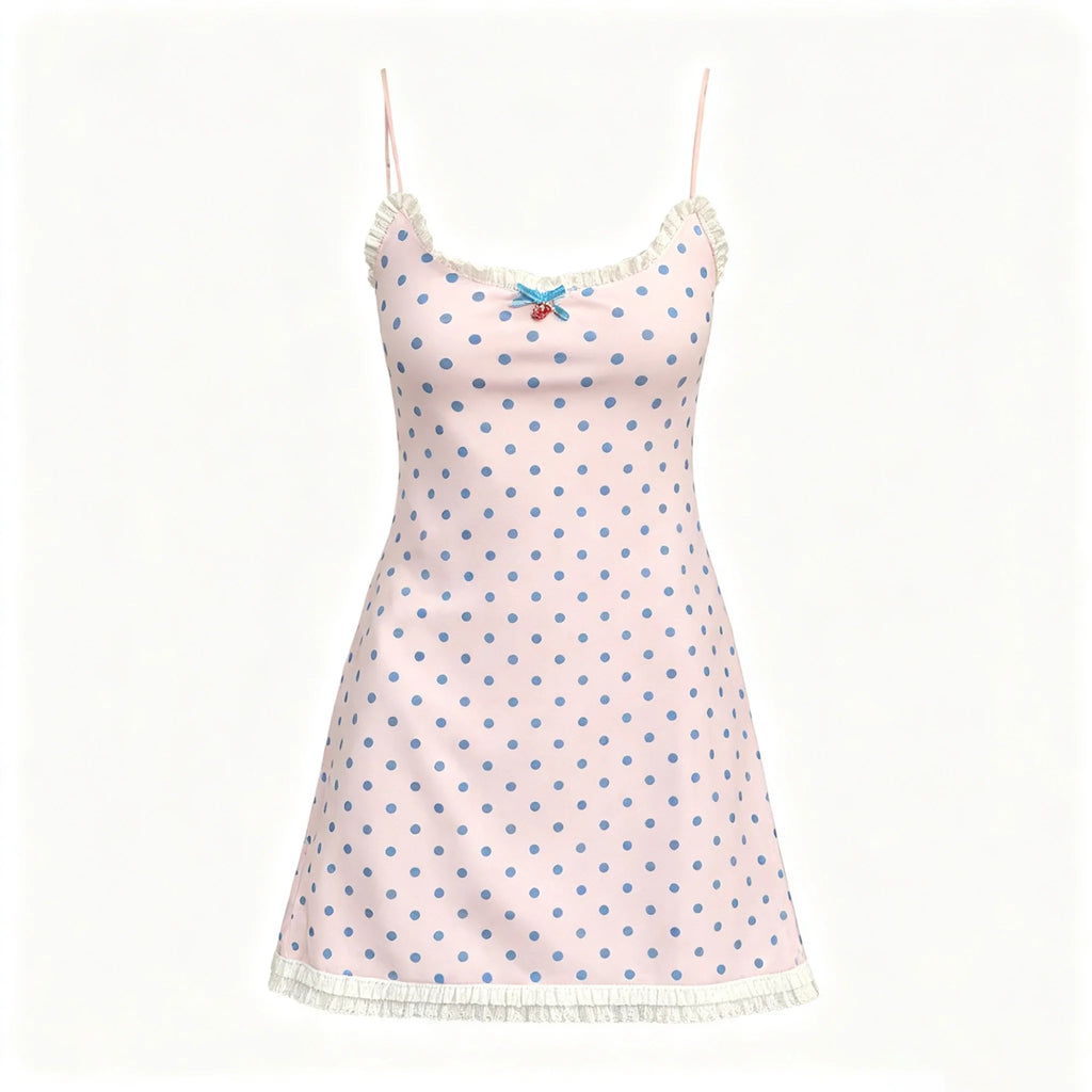 French Lace Halter Mini Dress – Women’s Slim Fit Satin Summer Dress
