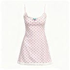 French Lace Halter Mini Dress – Women’s Slim Fit Satin Summer Dress