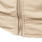 Men’s Solid Color Bomber Jacket – Slim Fit Casual Baseball Outerwear