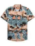 Unisex 3D Tropical Hawaiian Shirt – Colorful Plant Print Short Sleeve Top