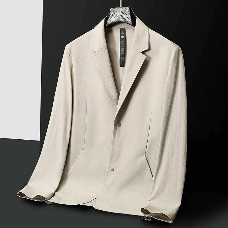 Men’s Tech Stretch Blazer – Lightweight Wrinkle-Resistant Travel Jacket