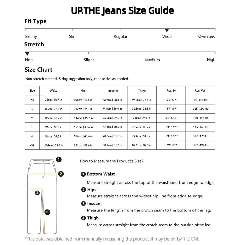Men’s Black Baggy Wide Leg Jeans – Oversized Streetwear Denim Pants