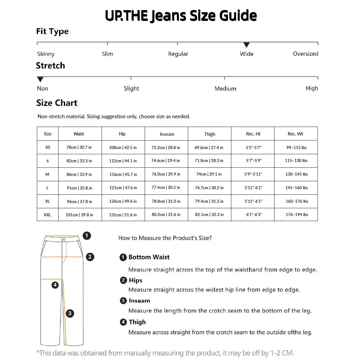 Men’s Black Baggy Wide Leg Jeans – Oversized Streetwear Denim Pants