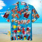 Men’s Cat Print Button-Up Shirt – Oversized Short Sleeve Summer Hawaiian Top