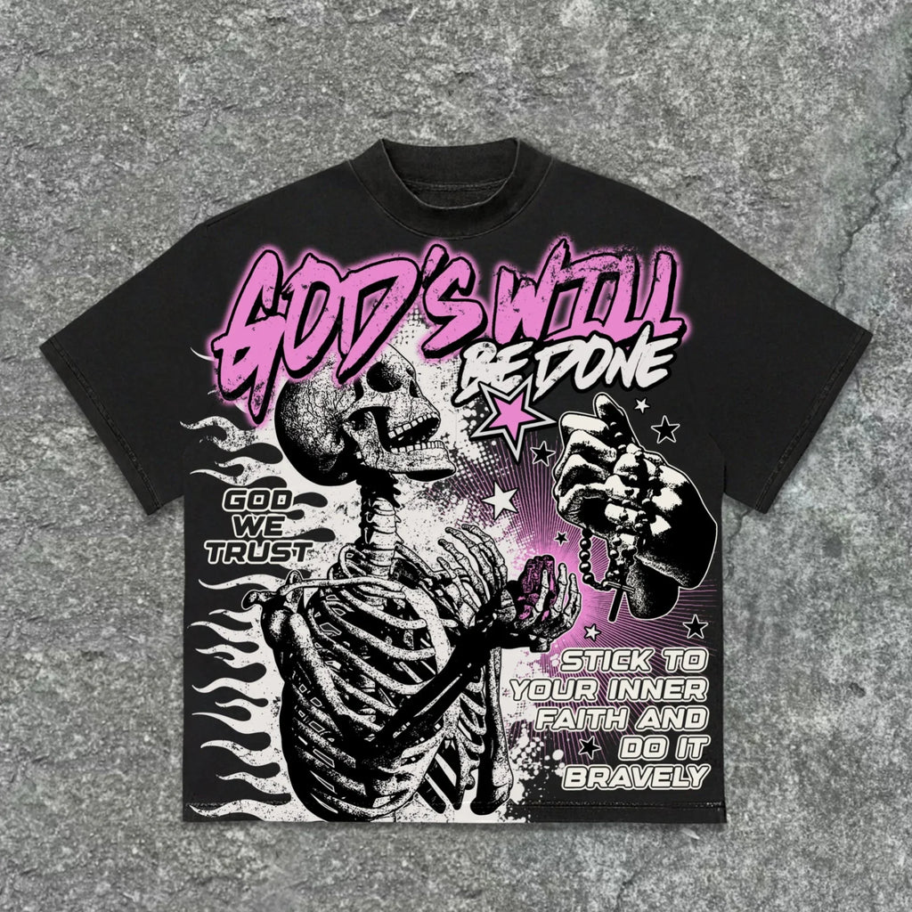 Unisex Harajuku Graphic T-Shirt – Oversized Y2K High Street Streetwear Tee