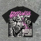 Unisex Harajuku Graphic T-Shirt – Oversized Y2K High Street Streetwear Tee