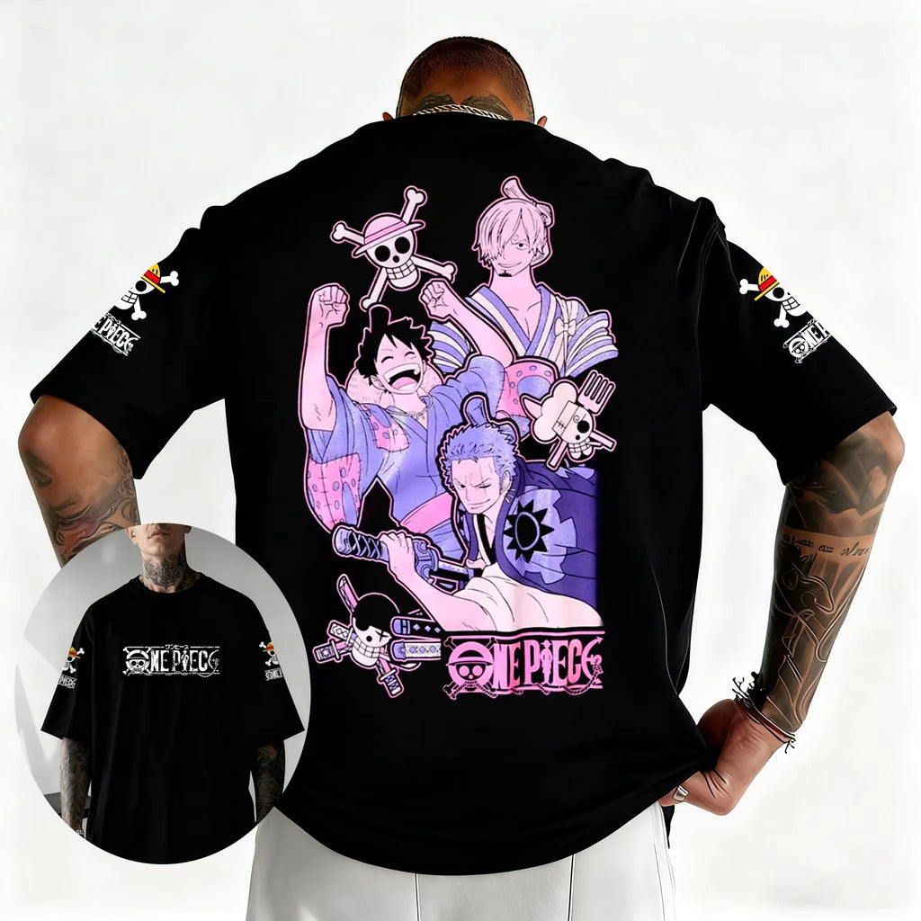 One Piece Anime Graphic T-Shirt – Men’s Harajuku Y2K Short Sleeve Tee