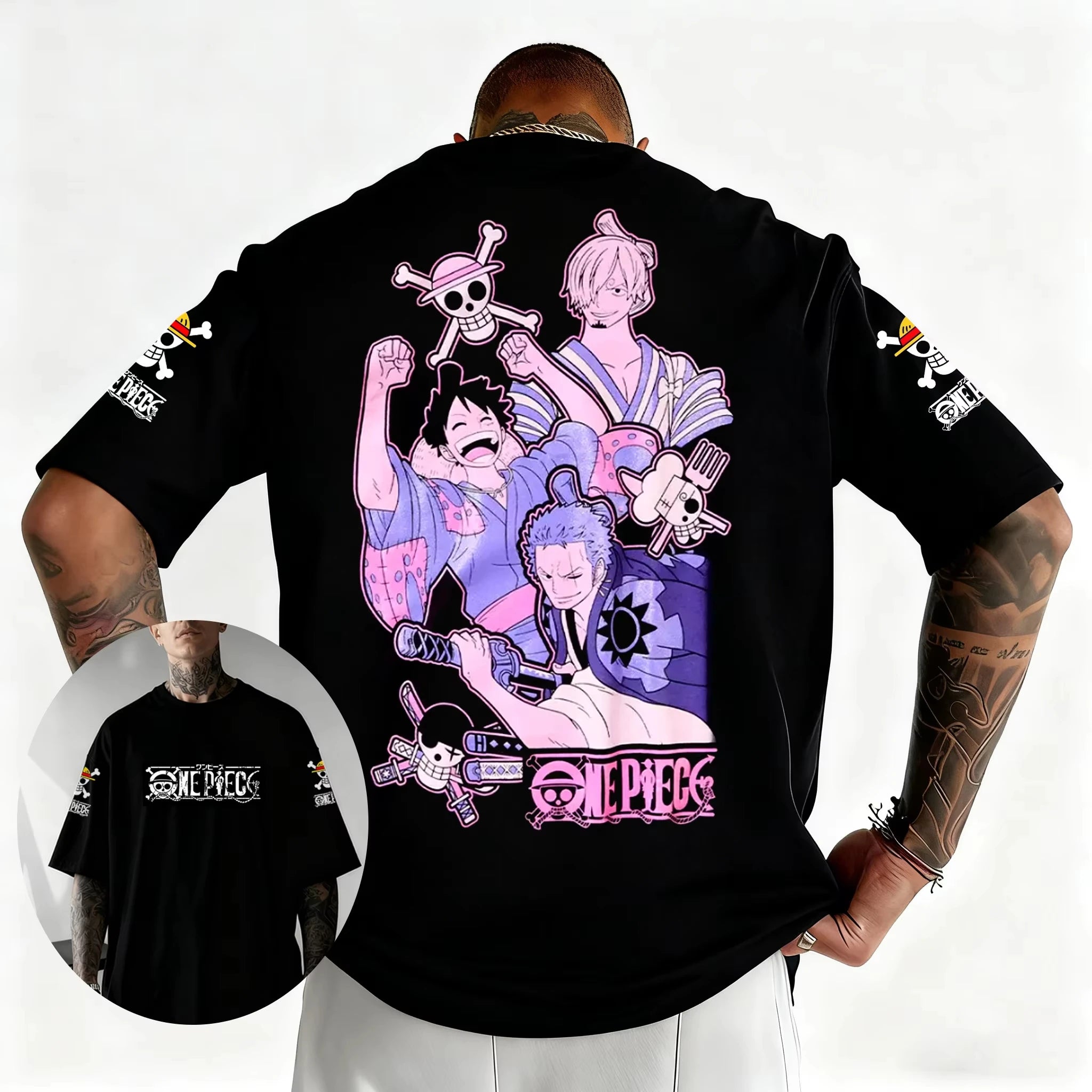 One Piece Anime Graphic T-Shirt – Men’s Harajuku Y2K Short Sleeve Tee