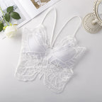 Sexy Butterfly Lace Backless Crop Top