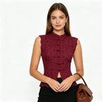 Lace Crop Vest – Women’s Sleeveless Summer Top