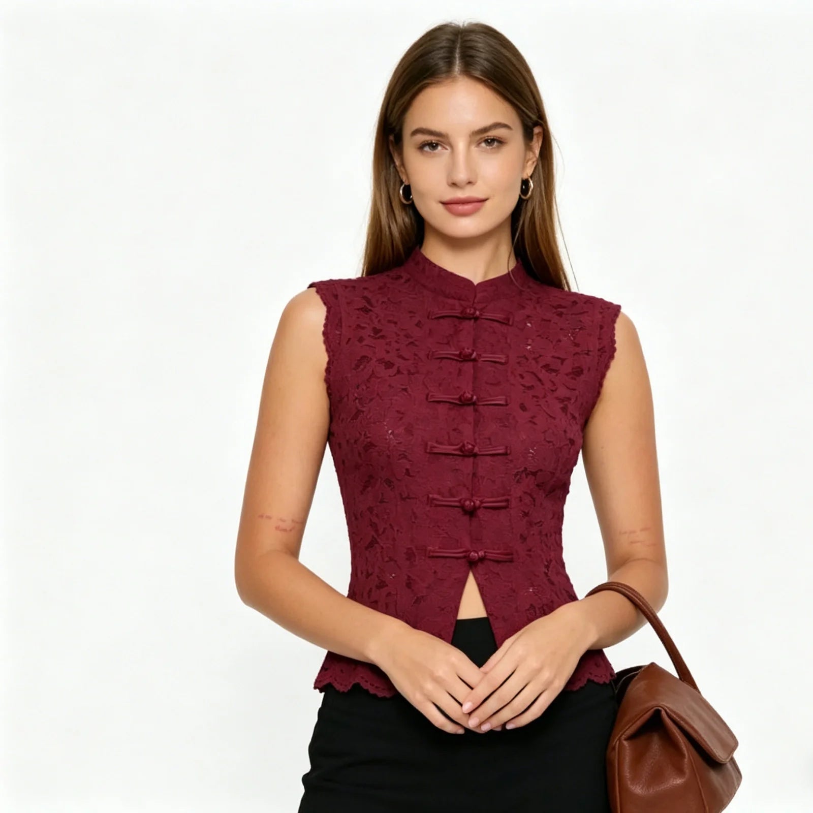 Lace Crop Vest – Women’s Sleeveless Summer Top
