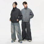 Women’s Retro Seam Detail Jacket – Loose Fit Y2K Streetwear Coat